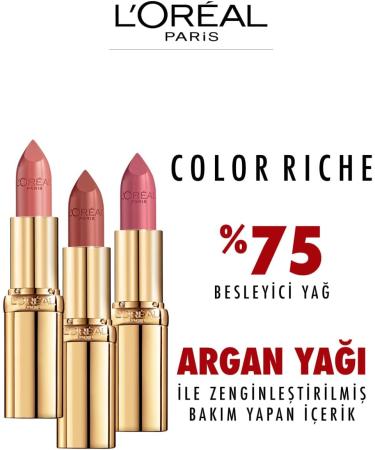 L'Or al Paris Color Riche Satin Smooth Lipstick Moisturising Pure Pigment Lip Colour With Omega 3 & Vitamin E 111 Oui 112 Oui 1 count (Pack of 1) - Buy Online on GoSupps.com