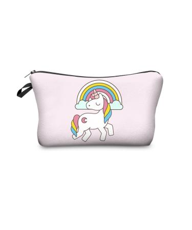 Hanessa cosmetic bag Koplagen bag pencil bag zipper make -up bag zip all over full print cosmetic bag pink unicorn rainbow moon SB28