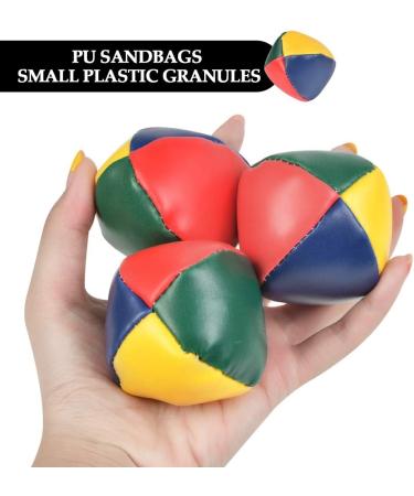 Anntim 12 Piece Juggling Balls Set - Colorful Patchwork Balls for Kids & Beginners | Ideal for Circus Games & Fun Activities - Buy Online on GoSupps.com