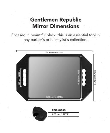 Gentlemen Republic Barber Mirror - Foam Encased, Shatterproof (16x10 inches) - Buy Online on GoSupps.com
