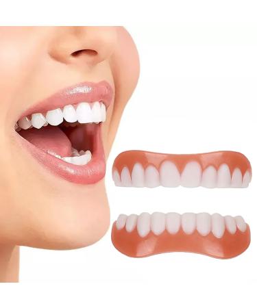 Iksvmsi's prostheses fake teeth dentures for plug in men 1 pair of false teeth veneers veneers teeth for plug in of course temporary denture for bad teeth