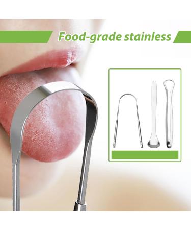 Stainless Steel Tongue Scraper - Effective Tongue Cleaner for Fresh Breath & Optimal Oral Hygiene - Improve Oral Health Worldwide - Buy Online on GoSupps.com