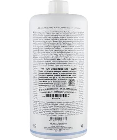 KeuneCARE Silver Savior Shampoo 1000ml - Buy Online on GoSupps.com