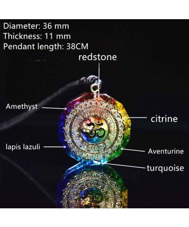 Sinymilk Om Aum Symbol Energy Protection Orgonite Pendant Reiki Healing Stones Necklace - Buy Online on GoSupps.com
