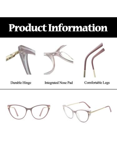 Shop LJczka Cat Eyes Blue Light Blocking Glasses for Women - Retro Style Purple Filter for PC TV & Mobile - Buy Online on GoSupps.com
