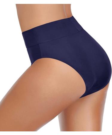 Plus Size Women's Dark Blue Swimming Trunks & Skirt - Stylish Beach Shorts & Sport Bikini Pants - Buy Online on GoSupps.com
