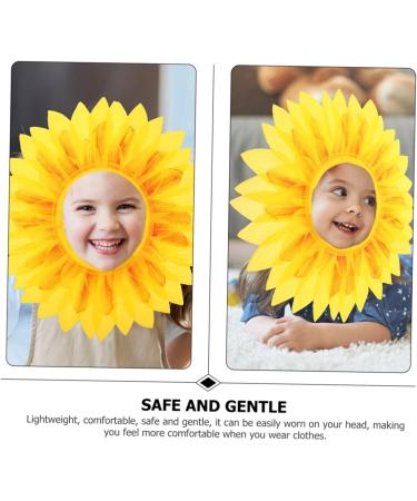 Alipis 2pcs Sunflower Headgear Sunflower Headdress Sunflower Hat Hood Daisy Crown Child Silk Cloth Prom - Buy Online on GoSupps.com