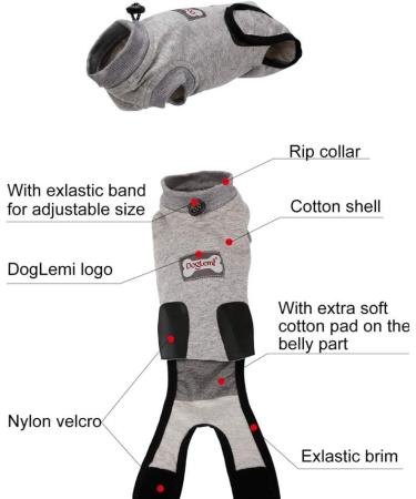 Yuhtech Cat Recovery Suit - Post-Surgery Catwear for Comfort & Rehabilitation (M - 40-45cm) | International Shipping - Buy Online on GoSupps.com