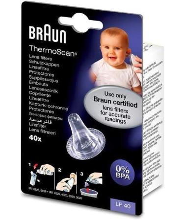 Braun LF40 Lens Filters for ThermoScan Ear Thermometers - Pack of 40 - Buy Online on GoSupps.com