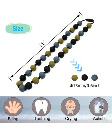 2PCS Silicone Chew Necklaces for Sensory Kids with Autism - Teething and Biting Relief for Boys and Girls - Buy Online on GoSupps.com