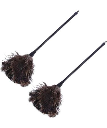 2Pack Feather Duster Ostrich Duster with Long Handle Brush Electrostatic Dust Household Cleaning Accessories Cleaning Long Handle Cleaning Brushes for Household Use - Buy Online on GoSupps.com