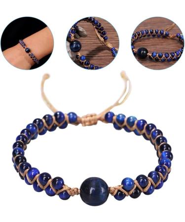 GLEAVI Anti Motion Sickness Bracelet - Wear-resistant Blue Agate & Tiger Eye Stone for Men & Women | Stylish Pregnancy & Nausea Relief Accessory - Buy Online on GoSupps.com