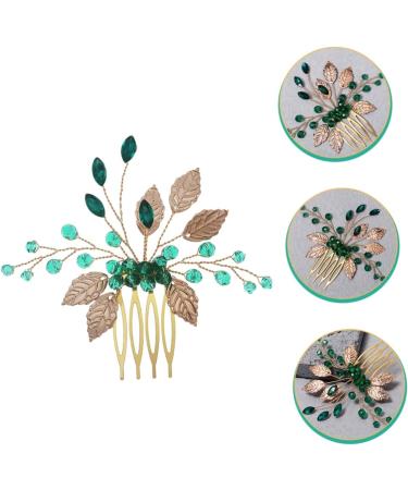 FRCOLOR Bridal Headpiece the tuck comb green hair clip bridal pearl hair comb wedding headpiece for bride wedding crystal hair comb vintage Japan bridesmaid Alloy the Flowers - Buy Online on GoSupps.com