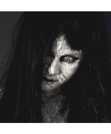 Funnylens Colored Black Crazy Fun Pentagram Year Contact Lenses - Top Quality for Halloween & Carnival | Free Lens Containers - Buy Online on GoSupps.com