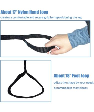 Leg Lifter Strap for Knee and Hip Replacement Recovery - Mobility Aid for Elderly and Disabled - Black (39) - Buy Online on GoSupps.com