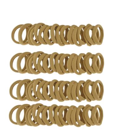 100 Pack Seamless Cotton Elastic Hair Ties for Women - Sand | Ponytail Holders for Thick Hair - No Crease, No Damage, Stretch Hair Accessories - Buy Online on GoSupps.com