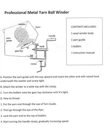 Large Hand-Operated Yarn Ball Winder - 10 oz - White and Blue - Buy Online on GoSupps.com