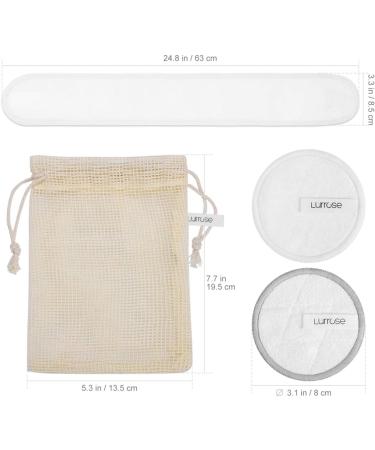 16 Washable Slurry Pads - Reusable Bamboo & Cotton Makeup Remover Pads with Laundry Bag & Spa Headband | Eco-Friendly Beauty Essentials - Buy Online on GoSupps.com