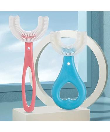 2 Pack Kids U-Shaped Toothbrush - 360 Oral Teeth Cleaning Design for 1 Year Old - Portable Oral Cleaning Tools for Ages 6-12 - Buy Online on GoSupps.com