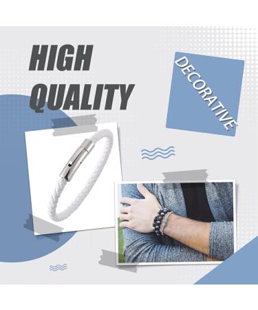 DSOUWEH Leather Wrist Decoration Bracelet Style Braided Bracelets Jewelry Decorative Bangle Dressing Daily Work Travel - Buy Online on GoSupps.com