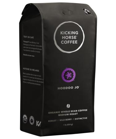 Kicking Horse Coffee Hoodoo Jo Medium Roast Whole Bean 1 lb (Pack Of 6) - Certified Organic Fairtrade Kosher 454 g (Pack of 6) Hoodoo Jo
