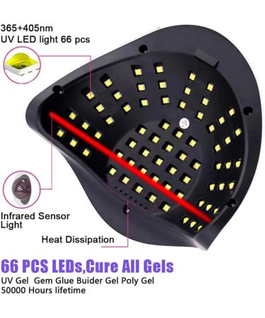 Nail Lamp 280W Gel Nail Lamp Nail Dryer UV Lamps for Gel Nails LED Nail Lamp with Automatic Sensor / 4 Timer Setting Home and Salon - Buy Online on GoSupps.com
