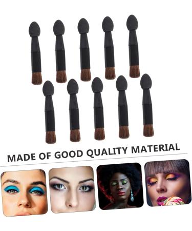 Baluue 10pcs Double Ended Eye Shadow Stick Eyeshadow Sponge Makeup Applicator Beauty Sponges Plastic Black - Buy Online on GoSupps.com