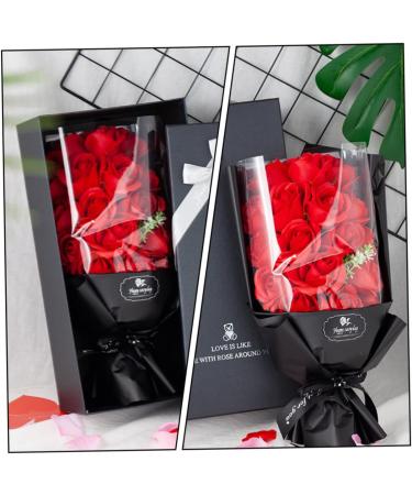 minkissy 2 Boxes Rose Bouquet Box Decorative Rose Soap Luxury for Women Bath Soaps Remembrance Shower Soap Roses Plastic Woman Tub - Buy Online on GoSupps.com