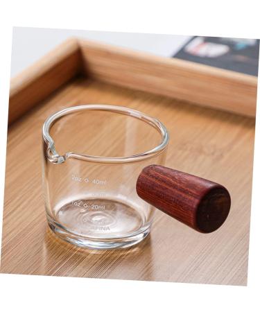 HOMSFOU 3 Pcs Milk Cup Espresso Shot Glass Creamer Mug Clear Cups Milk Creamer Jug Liquid Measuring Cups Turkish Coffee Glass Measuring Cups for Mini Heater Turkey Wood High Borosilicate 8.5X4.5X4.2CMx3pcs As Shownx3pcs - Buy Online on GoSupps.com