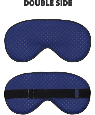 Navy Blue Print Sleep Masks - Comfortable & Super Soft Eye Mask with Adjustable Strap | Lightweight Travel & Home Use - Buy Online on GoSupps.com