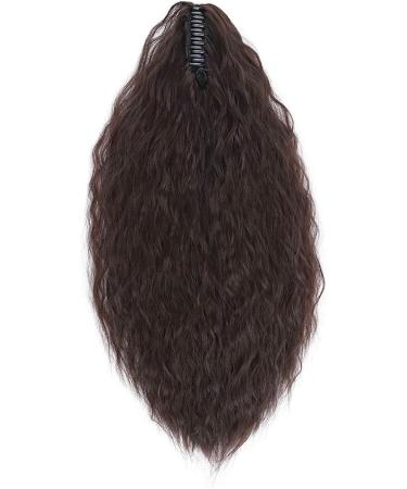 24" Long Ponytail Extensions Yaki Synthetic Claw Clip in Pony Tails Corn Wave Ponytail Curly Hairpiece for Women Dark Brown 24inch (Pack of 1) Yaki-Dark Brown - Buy Online on GoSupps.com