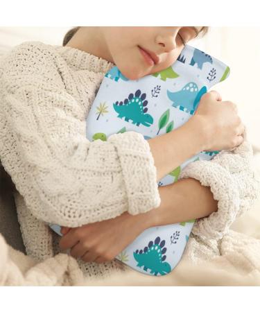 Cute Dinosaur Hot Water Bottle with Fluffy Cover 2L Capacity for Kids & Adults | Cozy Nights & Pain Relief - Buy Online on GoSupps.com