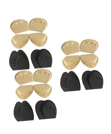 Mobestech 12 Pairs Forefoot Half Size Pad Insoles for Plantar Heels Black Sole Insoles Bunion Pads Sticky Shoe Pads Black Heel of Foot Cushions Foam Foot Protector