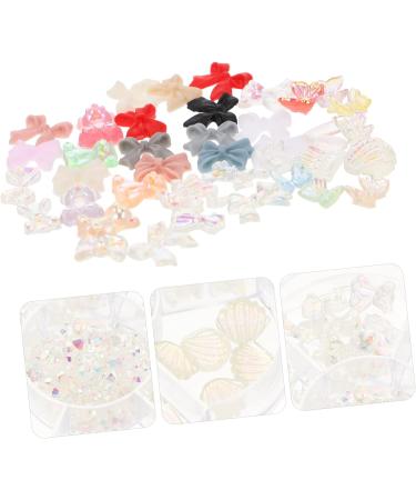 Beaupretty 4 Boxes Nail Art Accessories Nail Tech Accessories Manicure Diy Charms Bow Nail Charms Colorful Bowknot Nail Accessories Manicure Decor Nail Art Charm Resin Aurora Pearl 3d - Buy Online on GoSupps.com