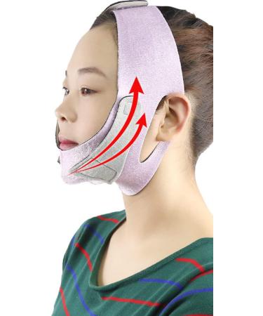 Beaupretty 1pc Up Shaper V- Double V Mask Facial Cheek Reusable Breathable Lose for Chin Lifting Slimming Weight -lifting Device Pain Slimmer Belt Reducer Women Band 56x11.5cm Violet - Buy Online on GoSupps.com
