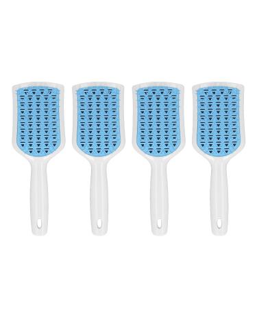 Buy Paddle Brush Set - Aerating Hair Brush for Thick Hair Straightening & Blow Drying - 4 Pack with White Handle & Blue Tooth - Buy Online on GoSupps.com