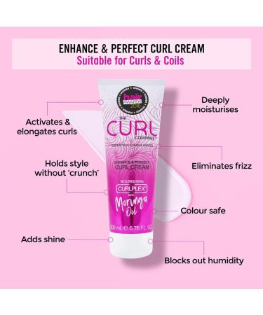 The Curl Company Enhance & Perfect Curl Cream 200ml with Curplex & Moringa Oil. Ideal for Curls & Waves - Buy Online on GoSupps.com