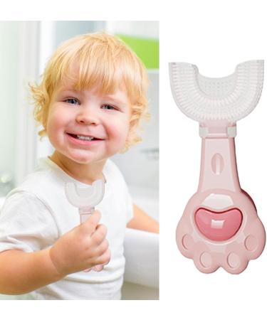 Kids U Shaped Toothbrush Soft Manual Training Toothbrush - Food Grade Silicone Kids Toothbrushes 360 Degree U Shape Toothbrush for Kids Baby Toddler M/l Pink 1 count (Pack of 1) - Buy Online on GoSupps.com