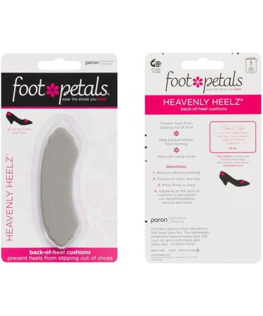 Foot Petals Heavenly Heelz Heel Pads for Women - Comfort & Style in Medium Silver - International Shipping Available - Buy Online on GoSupps.com