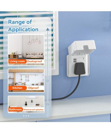 SAFELON 1 PC UK Socket Cover Box for Baby Safety Childproof Electrical Outlet & Plug Cover Box with Waterproof Splashes Switch Protector Cover for Home Safety (Single White) Single White - Buy Online on GoSupps.com