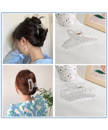 CHAOBANG 4 pcs Transparent Hair Clips - Strong Hold Interlocking Clips for Thick/Fine/Thin Hair - Women's Large and Small Hair Clips - Buy Online on GoSupps.com