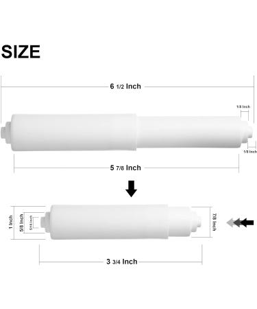2 Pack White Toilet Paper Holder Spring Loaded Roller Replacement - Buy Online on GoSupps.com