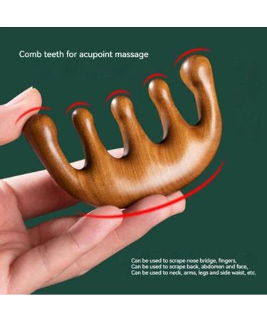 Sandalwood Scalp Massager for Hair Growth | Manual Head Massager for Women | Natural Wood Head & Shoulders Relief - Buy Online on GoSupps.com