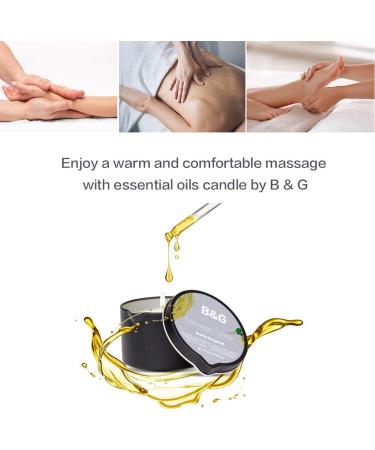 B & G Massage Candle - 6.5oz Aromatherapy Scented Candle | Luxurious Intimacy Relaxation | Bergamot Essential Oil Body Massage Candle - Buy Online on GoSupps.com
