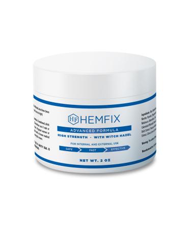 Natural Hemorrhoid Cream 2oz | Made in The USA | Witch Hazel | Herbal Ointment Relief | External & Internal Use | Reduce Bleeding & Itching
