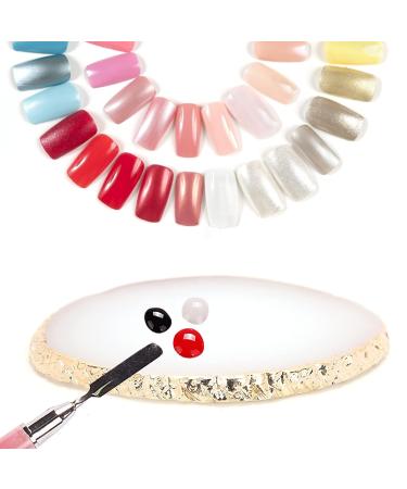 Portable Nail Palette - White Nail Polish Pigment Mixing Plate for Nail Salon | Ideal for DIY Manicures & Professional Use - Buy Online on GoSupps.com