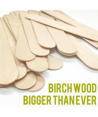 WISYOK 8'' Jumbo Craft Sticks 60pcs - Natural Premium Wood - Multi-Use Tongue Depressors, Plant Labels, Hair Removal - Karlash Jumbo Sticks - Buy Online on GoSupps.com