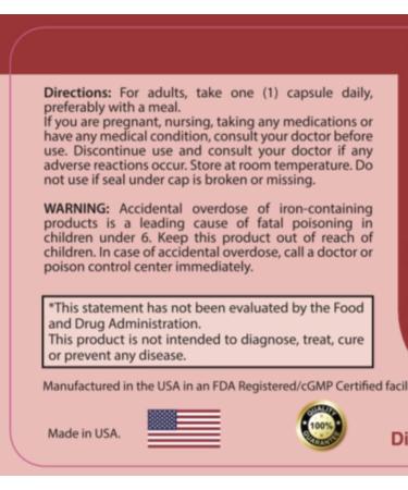 Siba Pharm Liposomal Iron Supplements | Ferrosom Dietary Iron Vitamins with Vitamin C, B12, Folic Acid | Non GMO Vegan | New Blood Cell Production | 30 Capsules - Buy Online on GoSupps.com