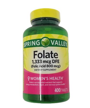 Spring Valley - Folic Acid 800 mcg, 400 Tablets by Spring Valley