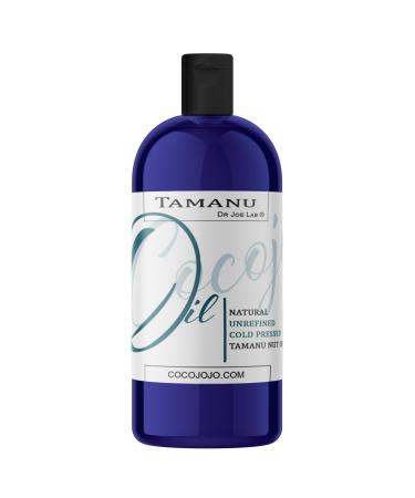 Dr Joe Lab Tamanu Oil - Bulk 32 oz 1 Quart 100% Pure Natural Cold Pressed Unrefined Non GMO Extra Virgin Oil -Hair Skin Face Body Nail Locs Beard - Hydrating Moisturizing Nourish